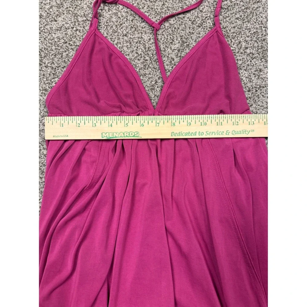 Free People Intimately Magenta Pink Strappy Back Babydoll Cami Tank Top Large